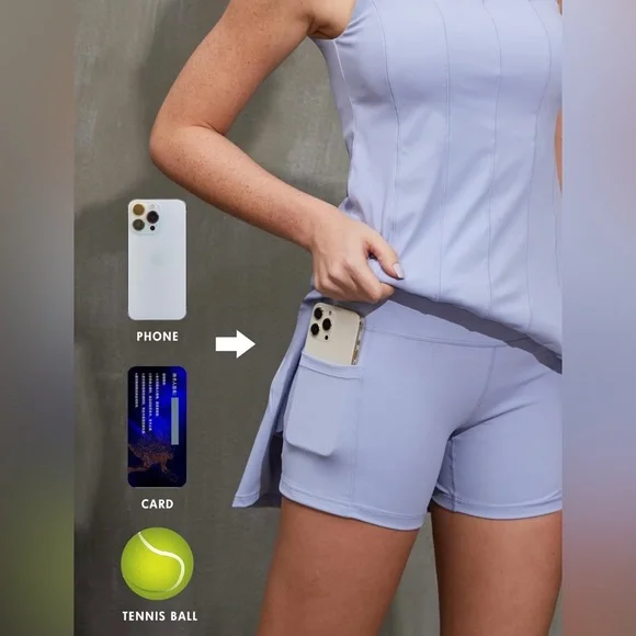 NWT Tennis Dress with Built-in Bra & Shorts Size Large - Picture 7 of 10